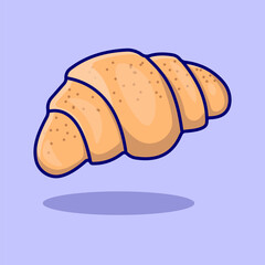 Croissants Vector, Flat Icon, Flat Design