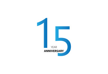 15 years anniversary template logo.