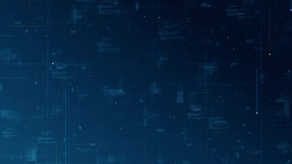 Motion graphic of Blue digital line and grid perspective technology abstract background concept camera zoom seamless loop video