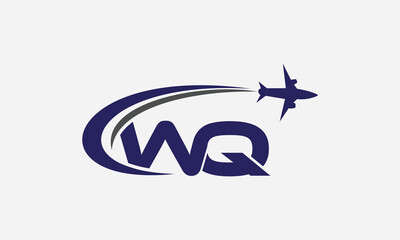 Tour and travel logo design, Airline agency symbol and aviation company monogram vector