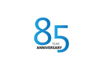 85 years anniversary template logo.