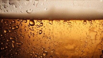 Thirst Quenching Beer Advertisement with Droplets and Copy Space. Generative ai illustration