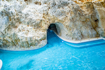 Cave bath complex (Barlangfurdo), a thermal bath complex in a natural cave in Miskolctapolca, which...