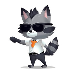 サングラスをかけたネコ