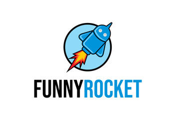 Funny Rocket Logo Template