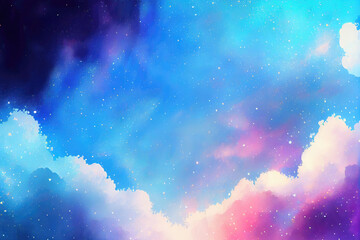 Obraz na płótnie Canvas Beautiful starry night sky with stars background, universe, dream concept. Generative AI
