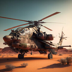 Apache helicopter. Generative AI.