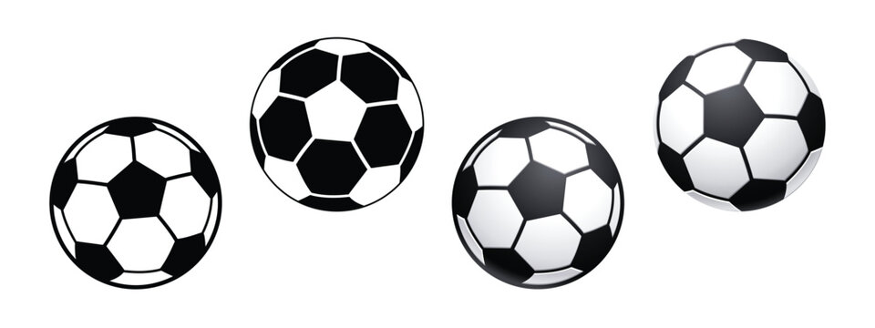classic soccer ball football set of 4