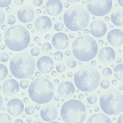 Watercolor confetti polka dots monochrome seamless pattern