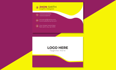 Modern Business Card Template, business card design, Vector Design. professional business Card Design.