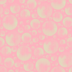 Watercolor confetti polka dots monochrome seamless pattern