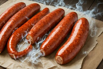 Salami smoked sausage, generative art by A.I