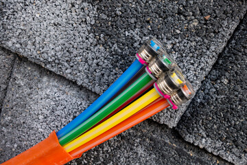 laying of optical fiber for very high speed internet