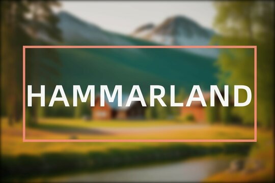 Hammarland: Der Name der finischen Stadt Hammarland in der Region Åland vor einem Foto