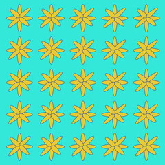 seamless background with yellow flowers