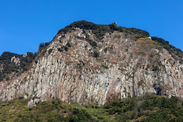 Sanbang Mountain and blue sky in Jeju Island