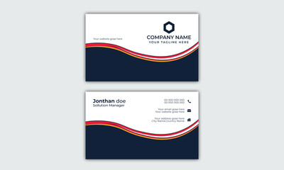 Corporate Double sided creative modern and simple abstract Horizontal and landscape Vector Clean Business Card template  orientation layout illustration design company card or Visiting card.