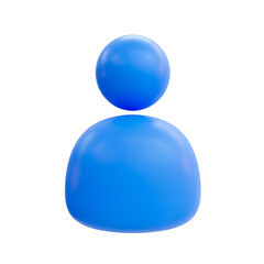 3d minimal person icon. employee icon. avatar icon. 3d illustration.