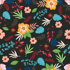 Colorful seamless floral pattern. for fabric, textile, and wallpaper