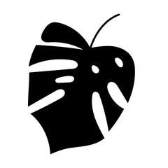 palm leaf silhouette isolated, vector