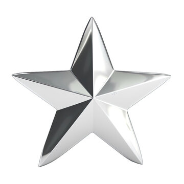 3D star grey,silver created with generative AI
