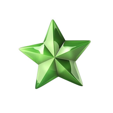 3D star green created with generative AI