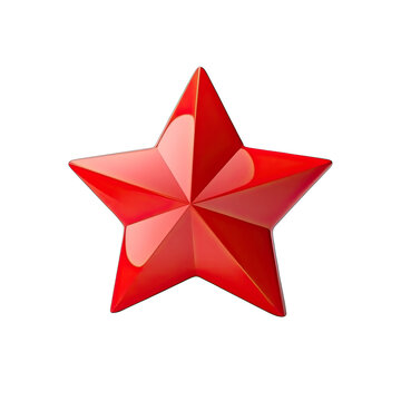 3D red star created with generative AI