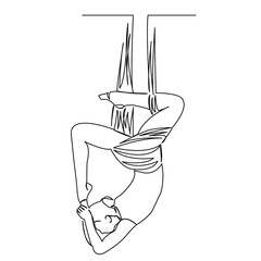 air stretching yoga in hammocks