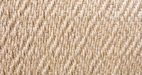 textile texture banner background.Piping fabric that combines between ramie fabric and sackcloth