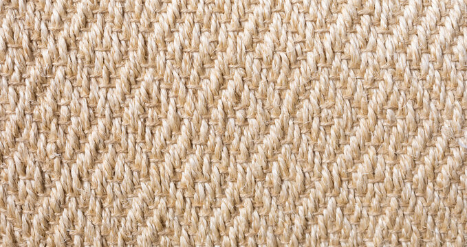 textile texture banner background.Piping fabric that combines between ramie fabric and sackcloth