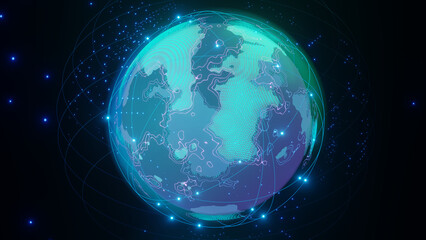 Obraz premium stylized earth-like planet with transparent background