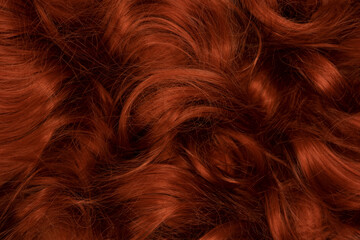 Naklejka premium Red hair as a background.