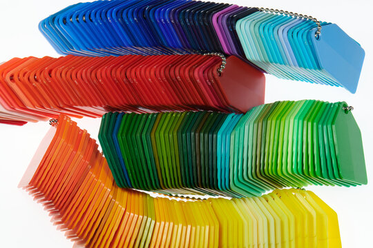 variety of plastic color sample plates