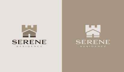 Building Residence Real Estate House Logo. Universal creative premium symbol. Vector sign icon logo template. Vector illustration