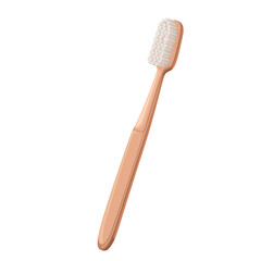 Bamboo toothbrush vector illustration. Cartoon isolated brush with wooden handle and natural bristles for oral hygiene, eco friendly toothbrush for cleaning teeth in morning and evening routine