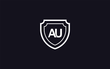 Shield symbol and royal luxury shield monogram. shield protection logo