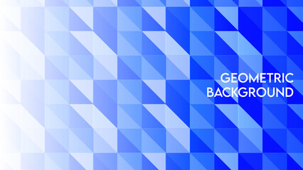 Geometric abstract background with gradient color style in blue and white color