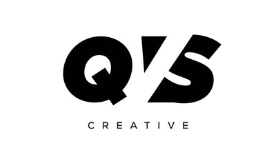QVD letters negative space logo design. creative typography monogram vector	