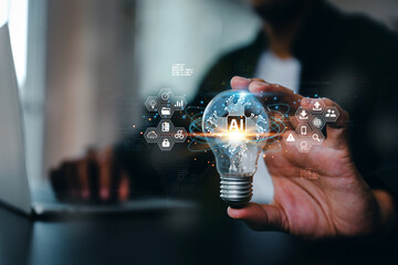 AI learning and business artificial intelligence system for cyber digital transformation technology of ideas and global or Use Ai for Data analysis, processing and management internet of things IoT