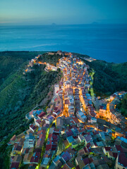 view on the city caronia italy