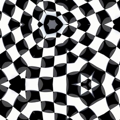Black and white checkered pattern created
with Generative Al technology