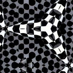 black and white checkered pattern 