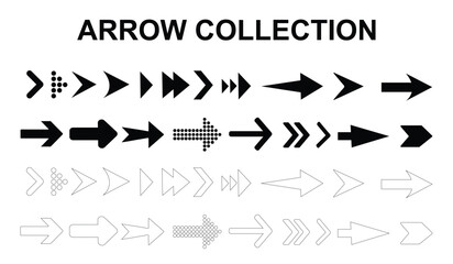 Premium Vector Arrow Collection on a white background.