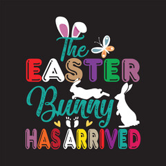 Easter bunny T shirt design graphic template