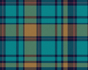 The soft blue-yellow-green plaid pattern has a unique look.