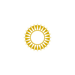 Sun simple icon. Summer sun logo design isolated on white background