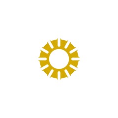 Sun simple icon. Summer sun logo design isolated on white background