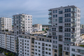 Houses of flats in Goclaw district of Warsaw city, Poland