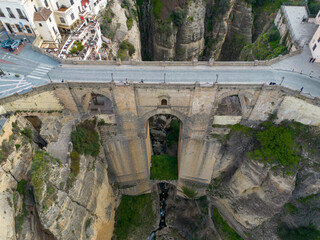 vista aérea del tajo de Ronda en la ciudad de Ronda, Andalucía