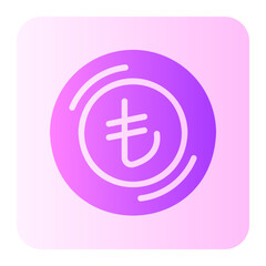 Obraz premium lira gradient icon